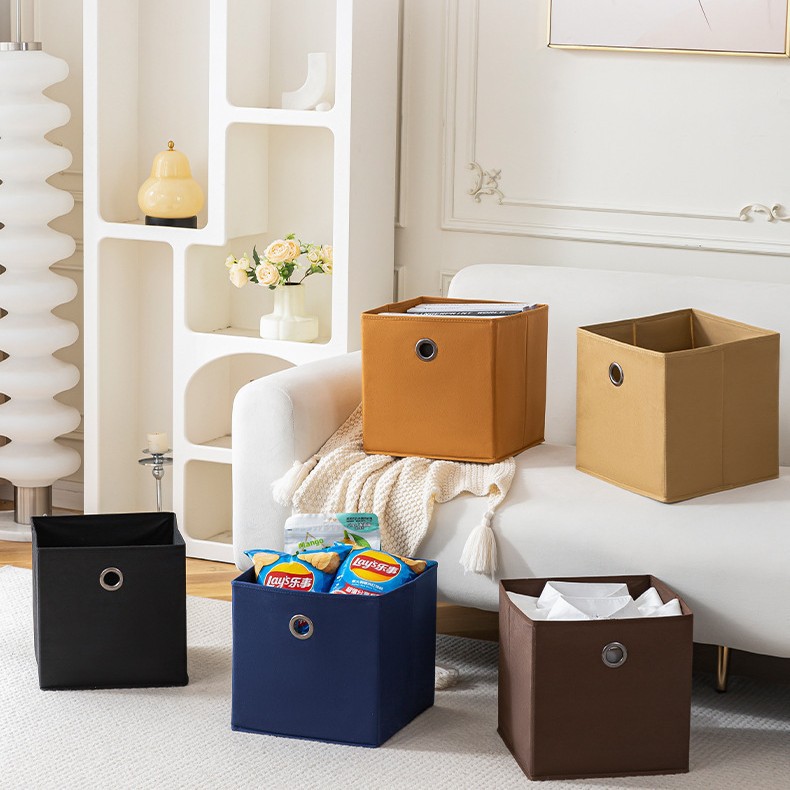 Fabric coverless storage box household new material non-woven clothing storage box finishing box wardrobe miscellaneous storage box