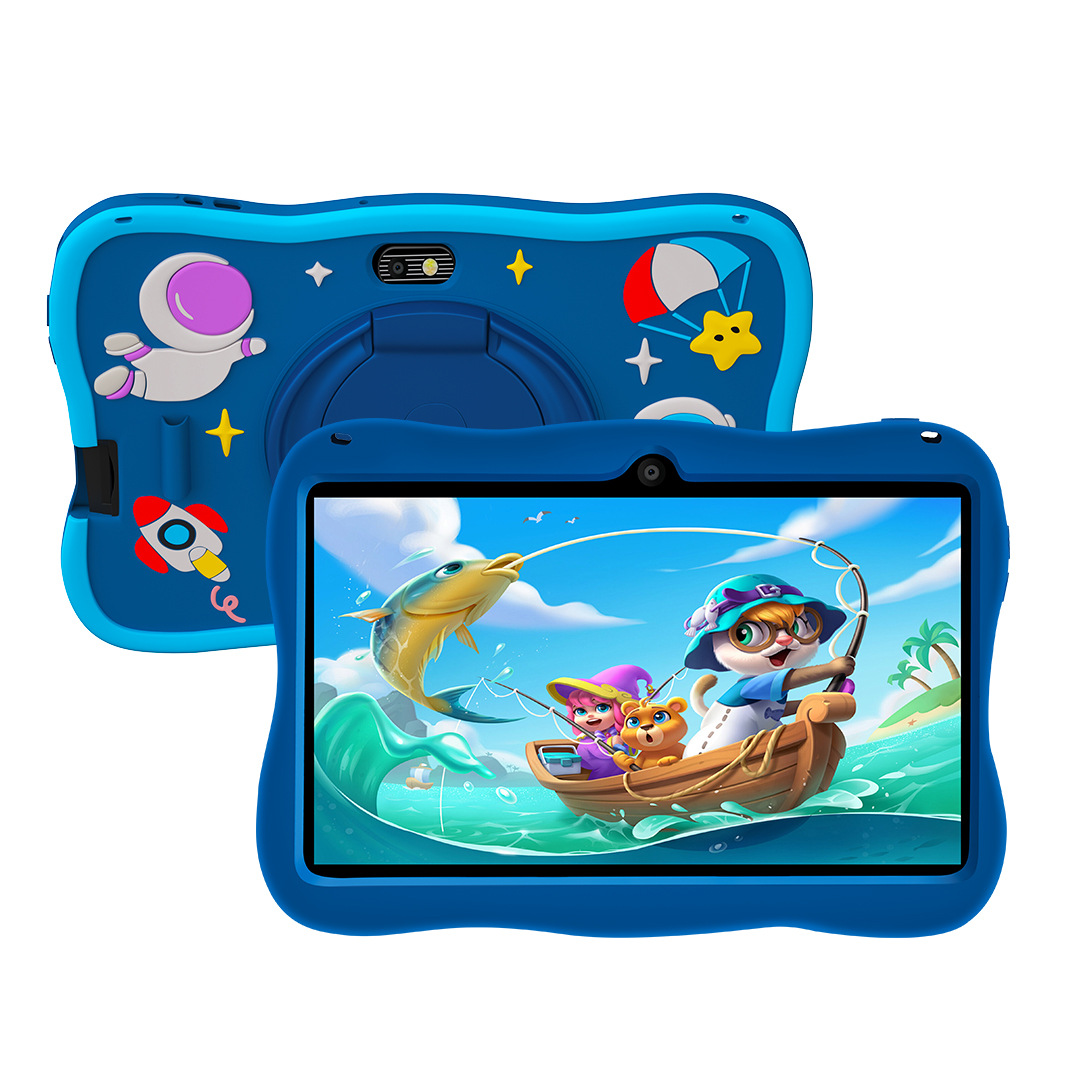 Cross-border exclusive for new 7-inch children's tablet astronaut learning and education with bracket anti-fall foreign trade wholesale.