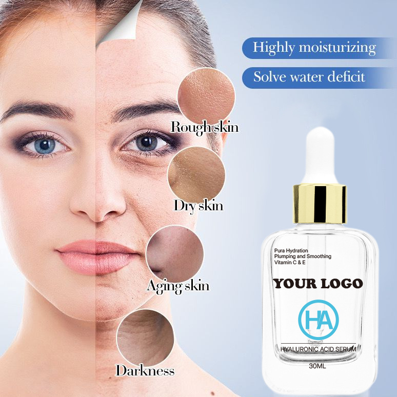 Cross-border logo-free essence, vitamin C and E hyaluronic acid, facial hydrating, locking, repairing, improving and dulling serum