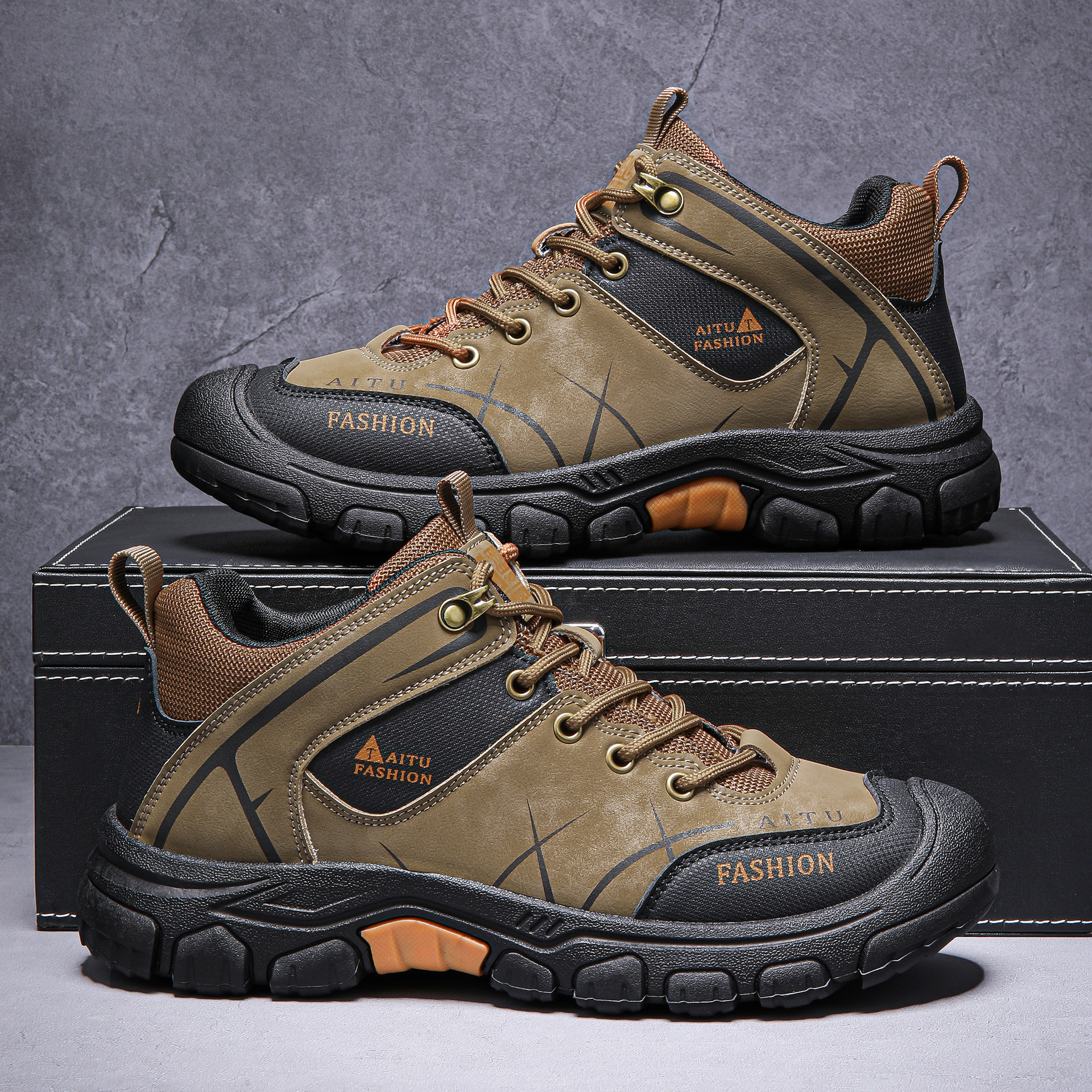 2024 foreign trade hot style autumn new sports and leisure running men's shoes large size drop shipping sneakers dad shoes