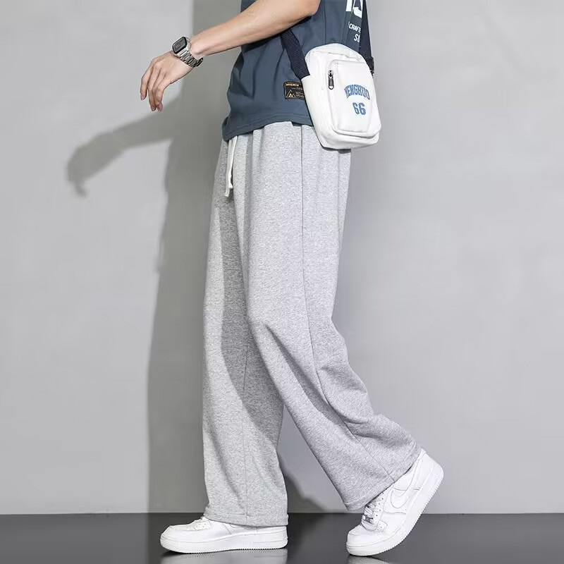 Gray sweatpants trendy straight-leg loose summer drape thin sports casual long pants men's dating spot wholesale