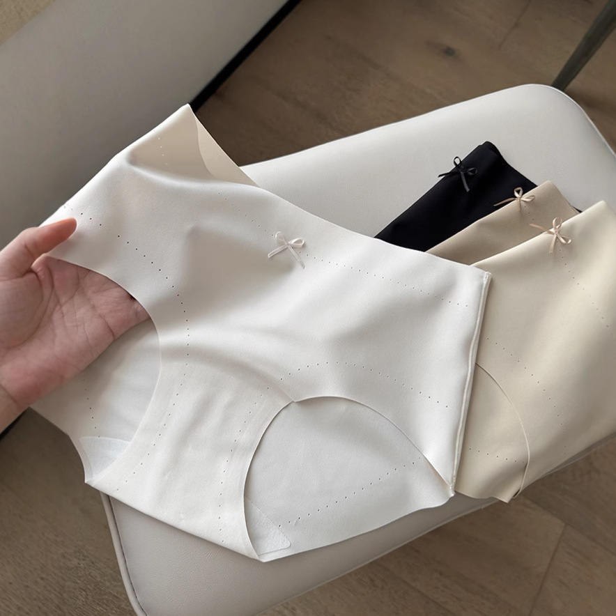 Level 10A ~ Antibacterial Seamless Underwear Women's Briefs Four Seasons Thin Style Girls Yoga Butt Lift Ice Silk One Piece Women