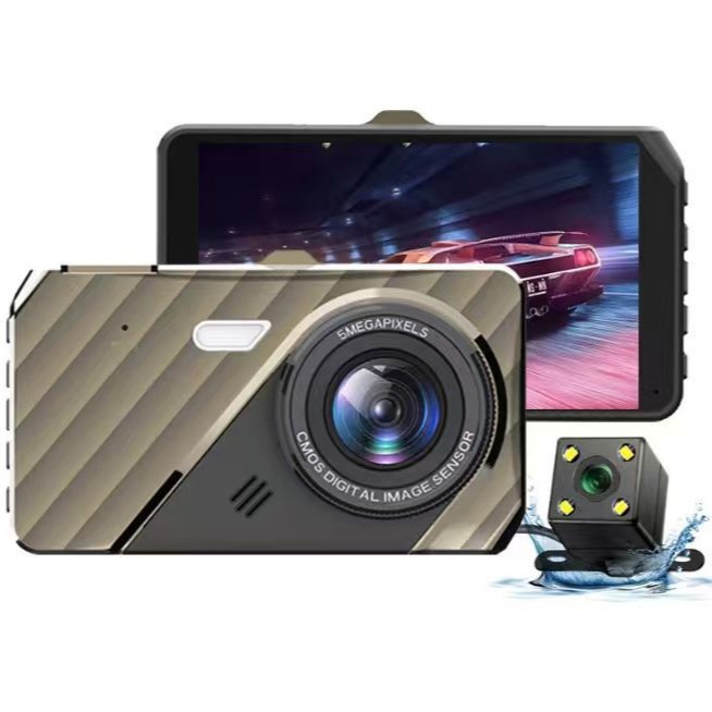 4-inch zinc alloy driving recorder HD dual lens cross-border Vietnam car driving recorder DVR