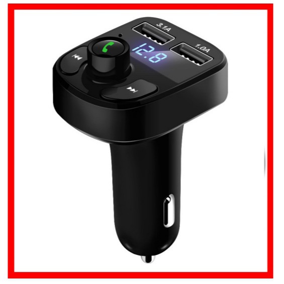 X8 Car MP3 Fast Charging Car Bluetooth 5.0 Hands-Free Car FM Transmitter Car FM Player