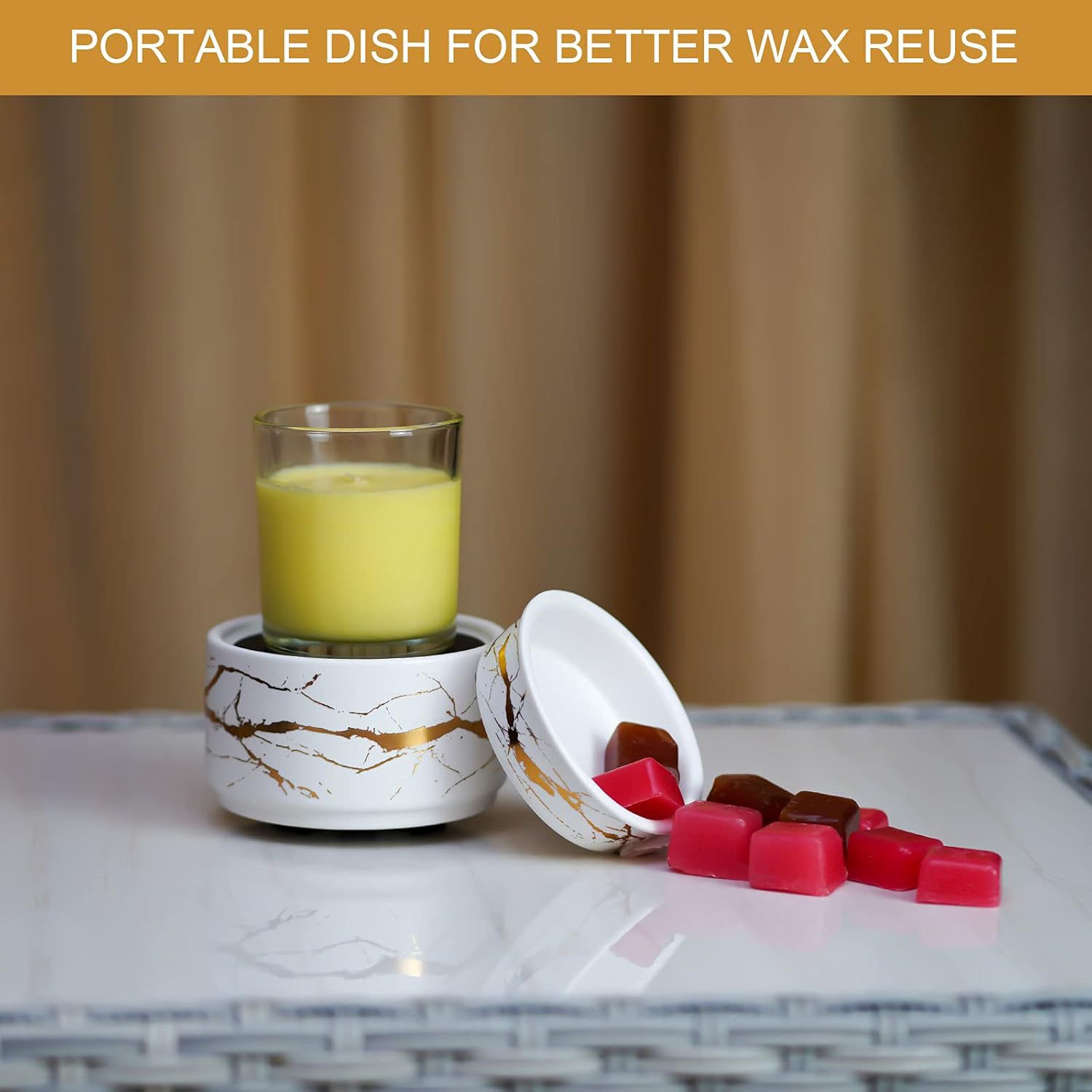 Household small aromatherapy machine aromatherapy candle wax melter ceramic heater essential oil diffuser ceramic three-in-one