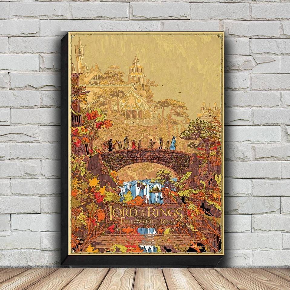 Movie Posters, Fellowship Wall Art, Home Decor Canvas Prints Fantasy Landscape Wall Art