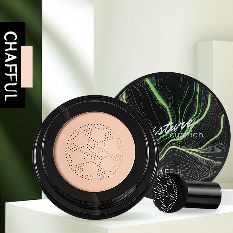 Cross-border foreign trade Xiangfuer green mushroom air cushion, delicate, smooth, light and breathable concealer, skin-friendly air cushion BB cream