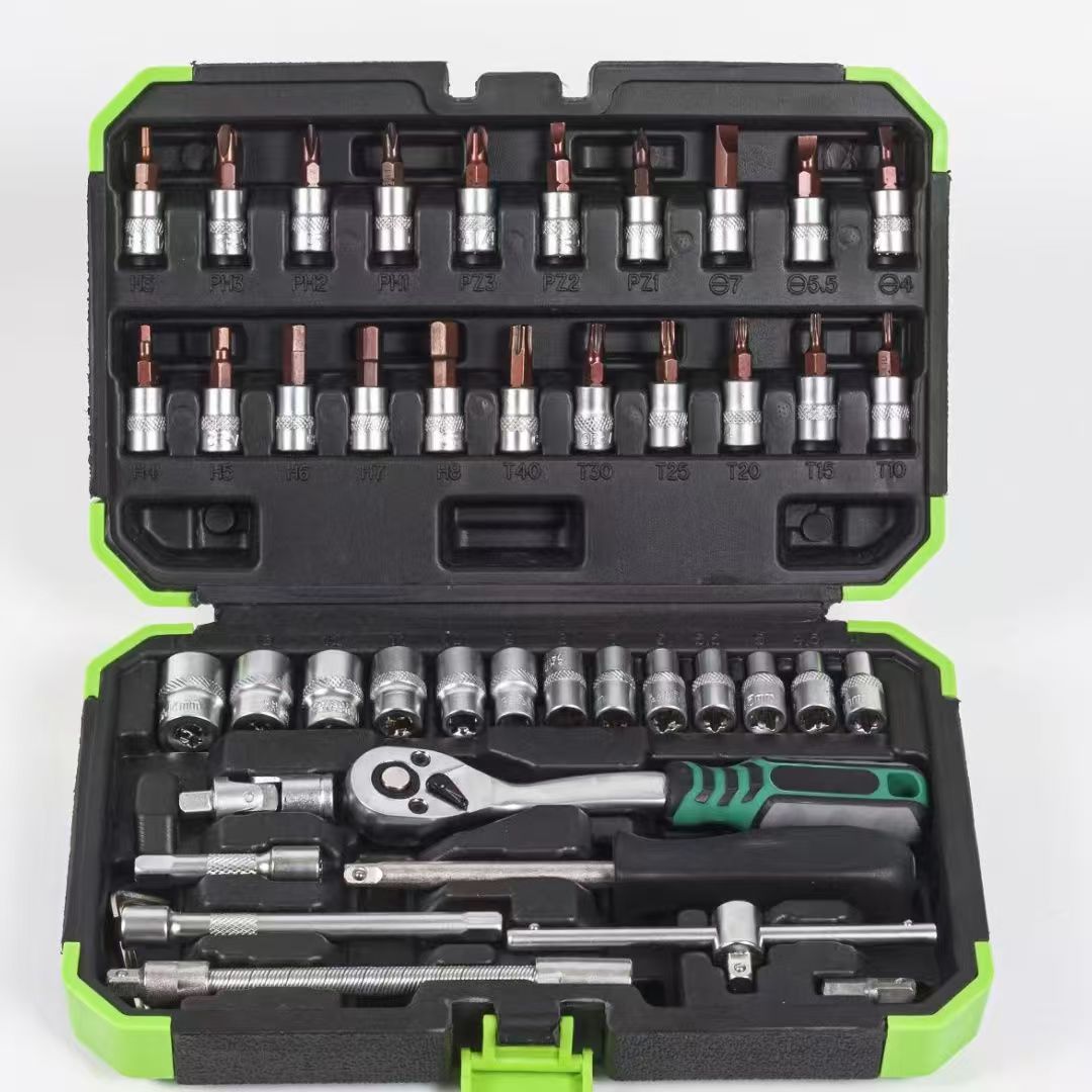 53-piece socket wrench set, auto repair tool repair set, Xiaofei quick tool box set