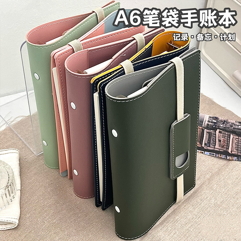 Customized simple creative waterproof pocket notepad A6 multi-functional notebook diary leather-covered notebook