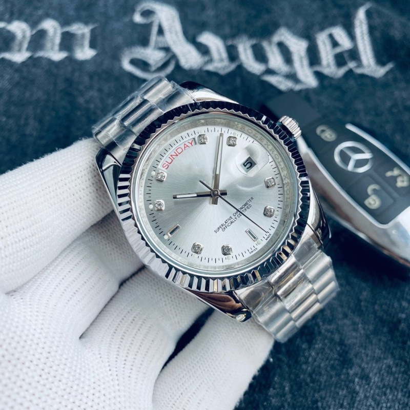 Laojia diamond-faced three-hand double calendar fully automatic mechanical watch Chinese style men's watch