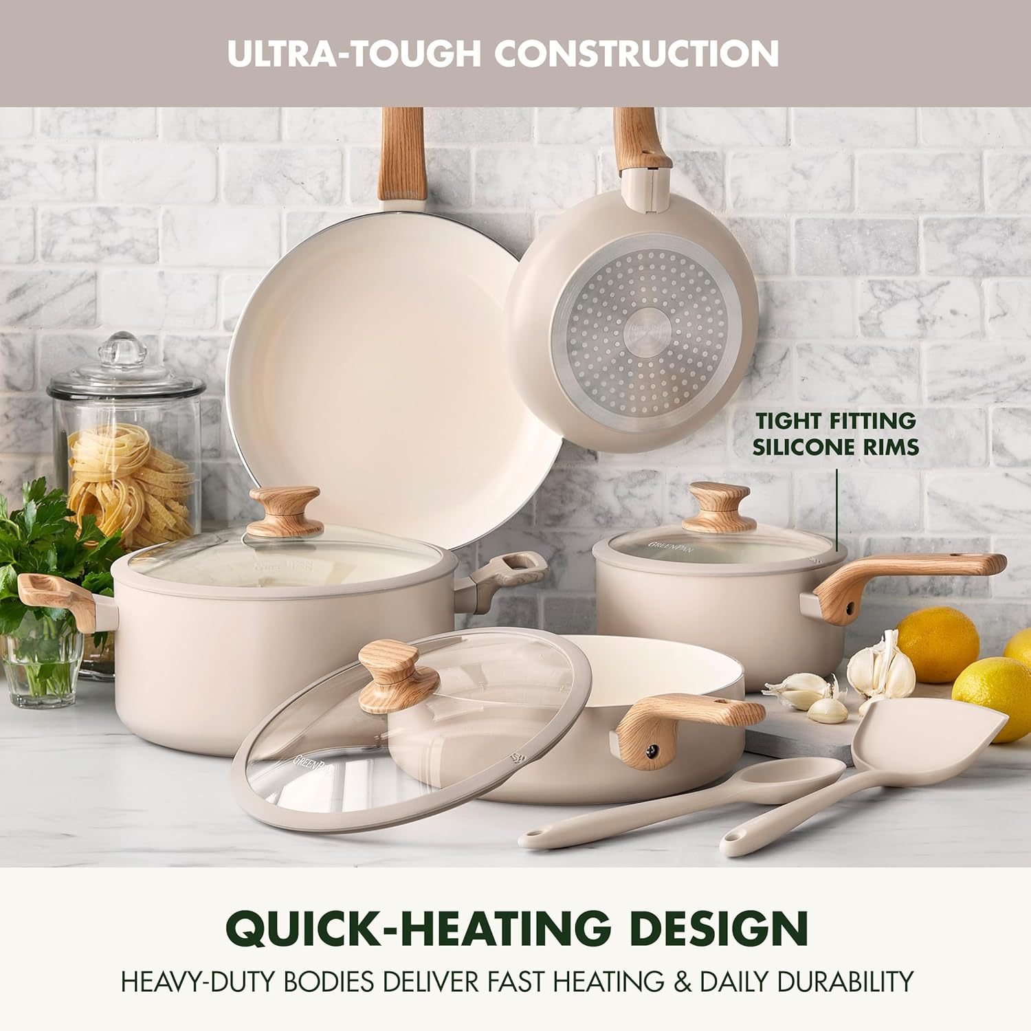 Nordic household seven-piece pot set high-looking milk pot non-stick pot soup pot frying pan kitchen utensils wholesale