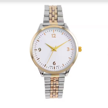 Customized women's watch waterproof quartz analog round easy-to-read business commute versatile steel band women's watch