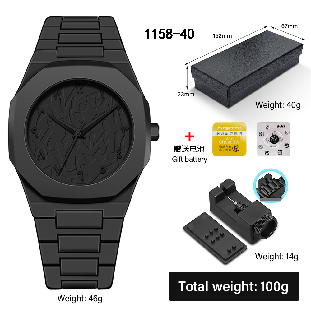 Men's high-end waterproof women's watch, popular plastic men's quartz watch in Southeast Asia and the Middle East