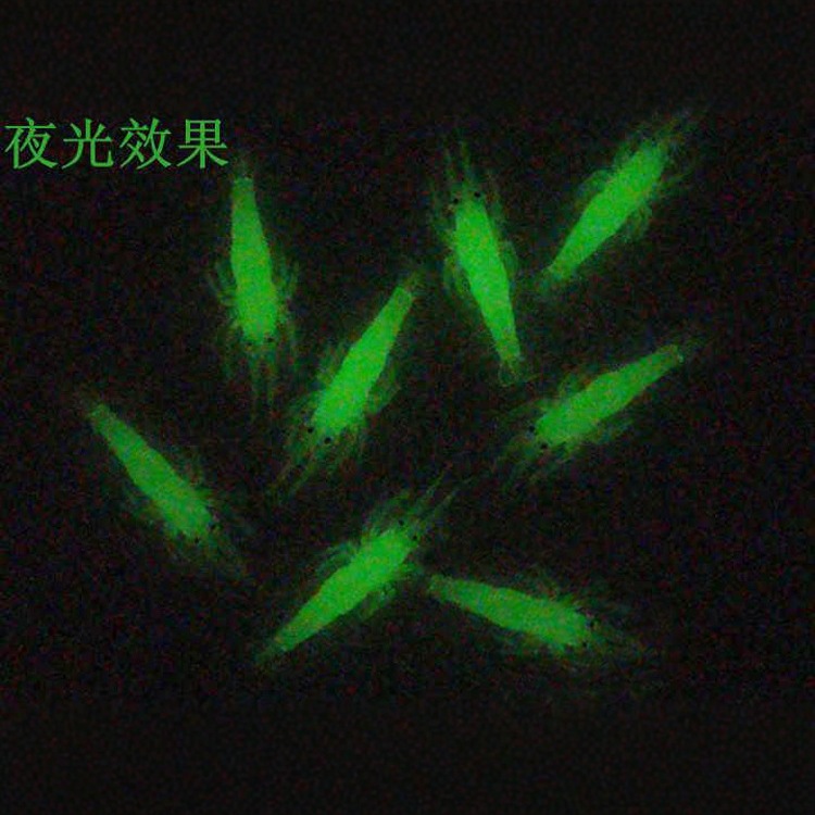 Luya fake bait 4 cm small shrimp luminous hook shrimp cocked mouth bass kill sea fishing freshwater fake bait soft bait simulation 5