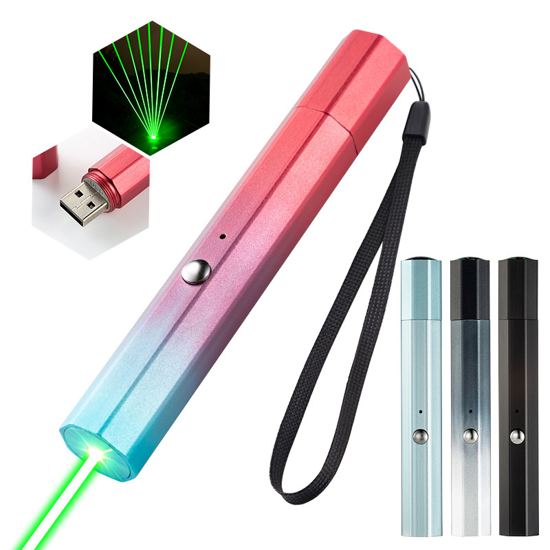 Rechargeable laser pointer sales sand table pointer indicator infrared laser lamp USB rechargeable long-range green laser flashlight