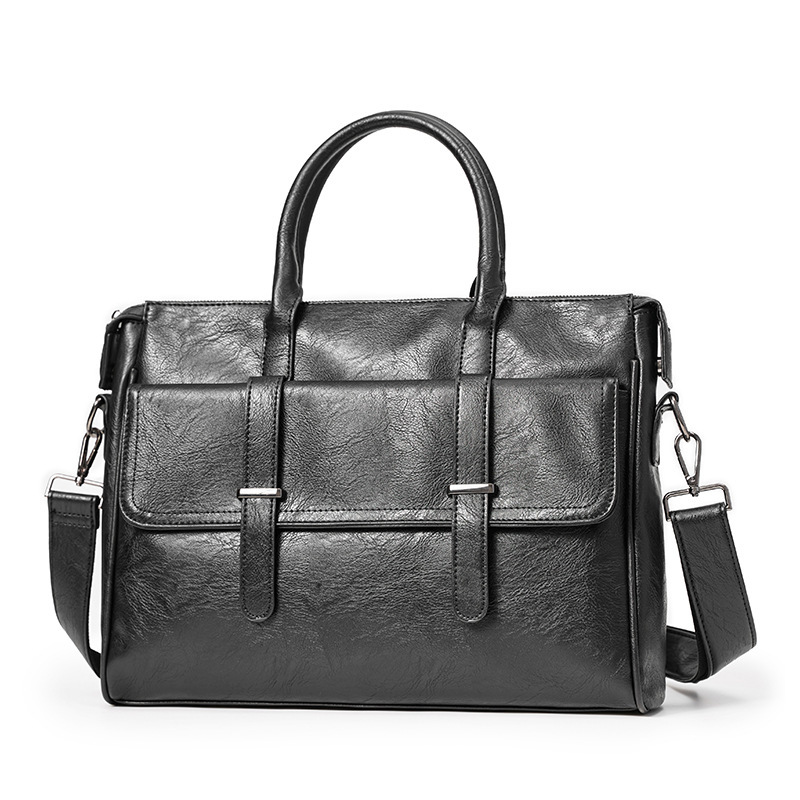 2025 New Business Casual Briefcase Simple Shoulder Crossbody Bag Casual Portable Trendy Men's Computer Bag