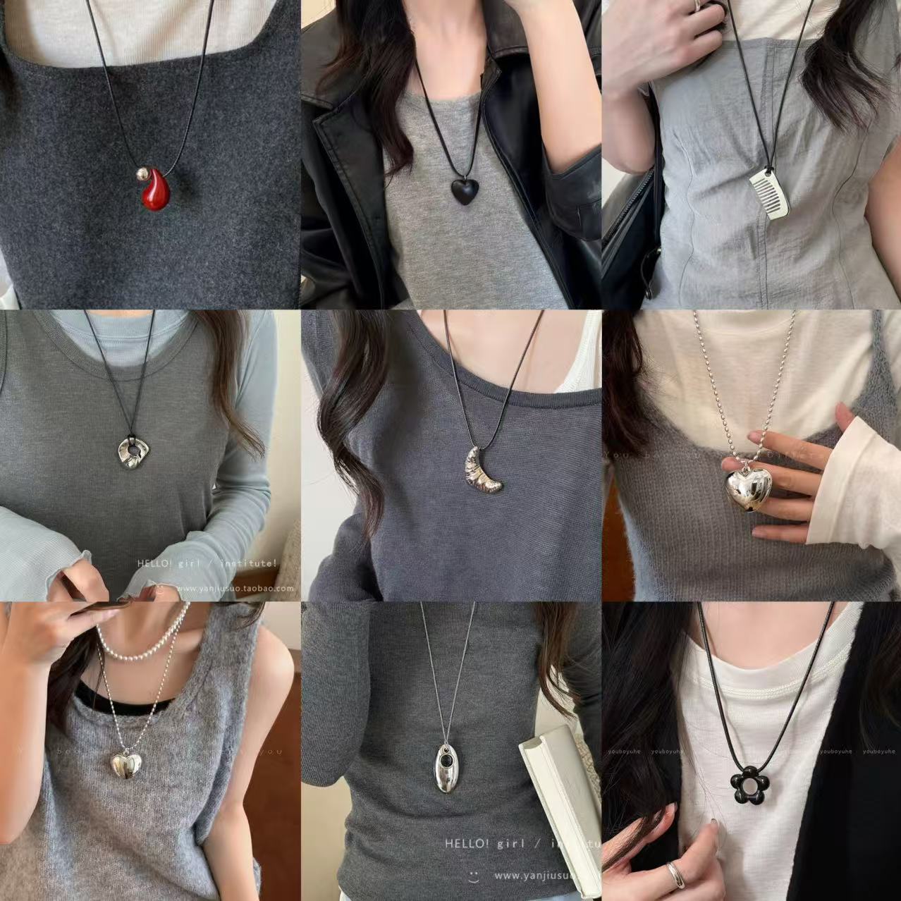 Korean style fever's same style irregular metal love necklace for women, high-end, elegant, simple and versatile accessories necklace