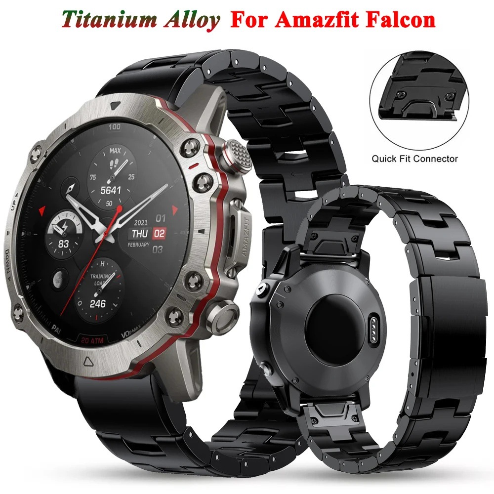 Suitable for AMAZFIT Huami Falcon 49mm smart watch titanium strap oracle titanium alloy strap