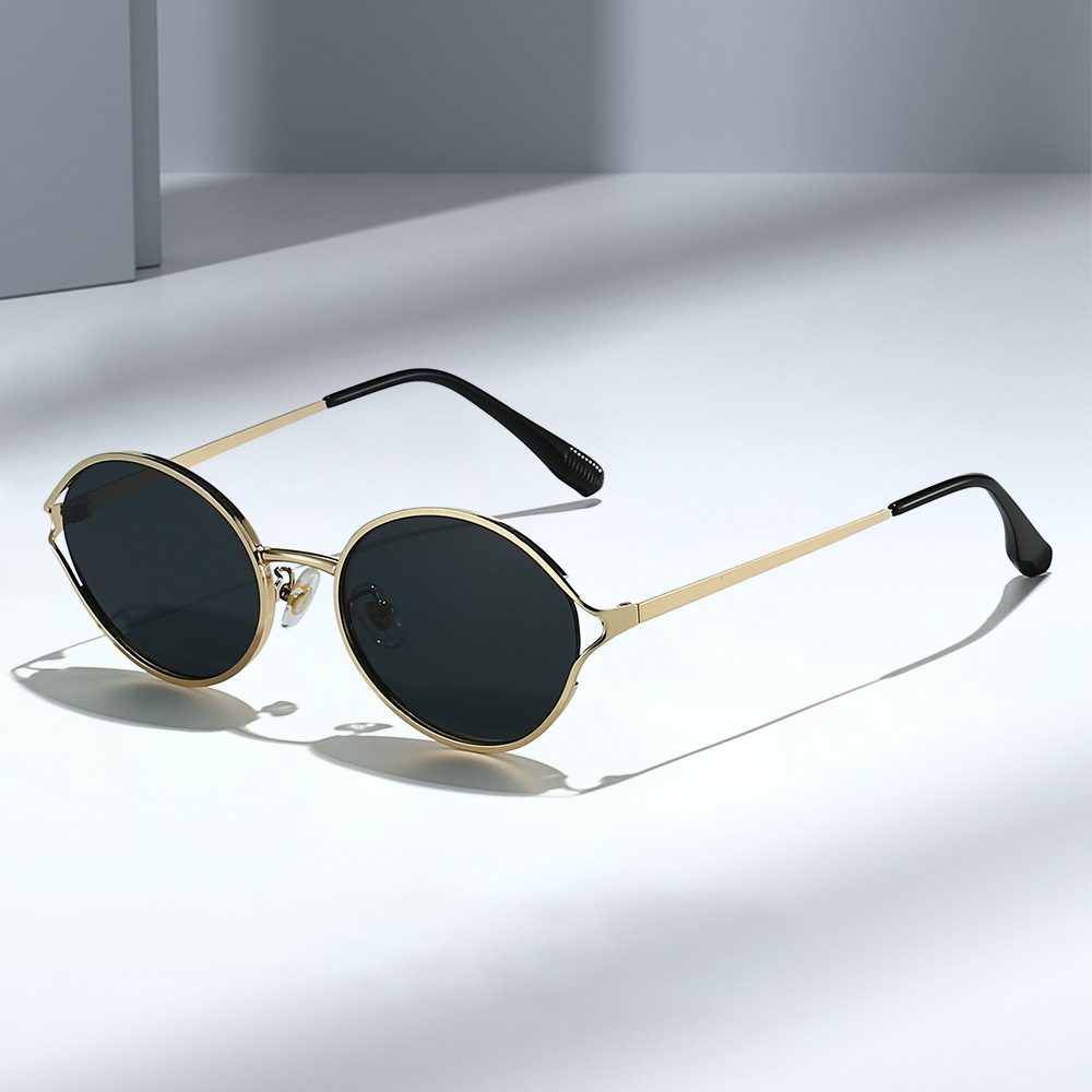 Cool square glasses European and American new sunglasses Internet celebrity sunglasses trendy fashion black glasses big face slimming anti-ultraviolet