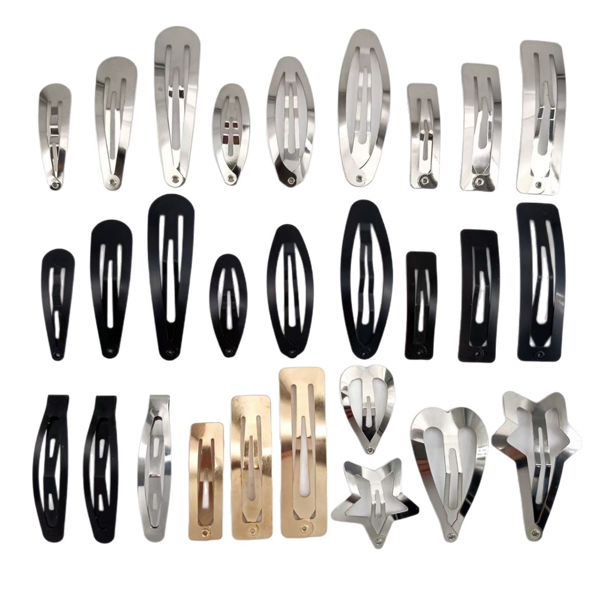 Guangdong thickened square BB clip spot wholesale water drop clip metal headwear hair accessories bangs hair clip BB clip 6