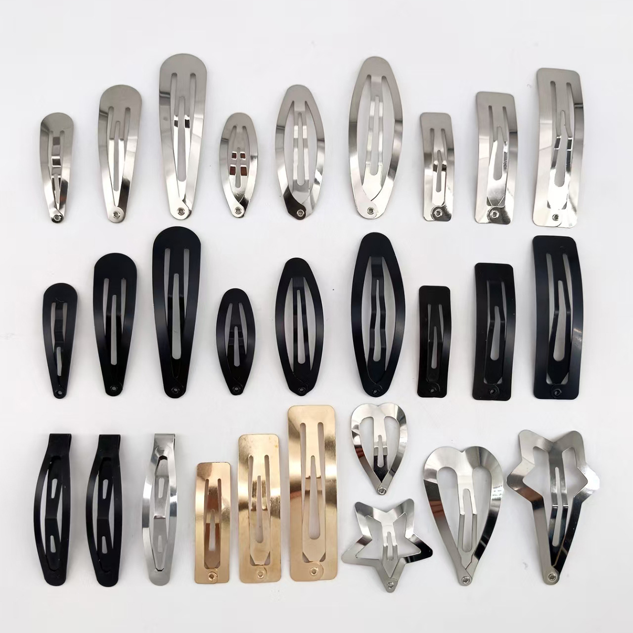 Guangdong thickened square BB clip spot wholesale water drop clip metal headwear hair accessories bangs hair clip BB clip