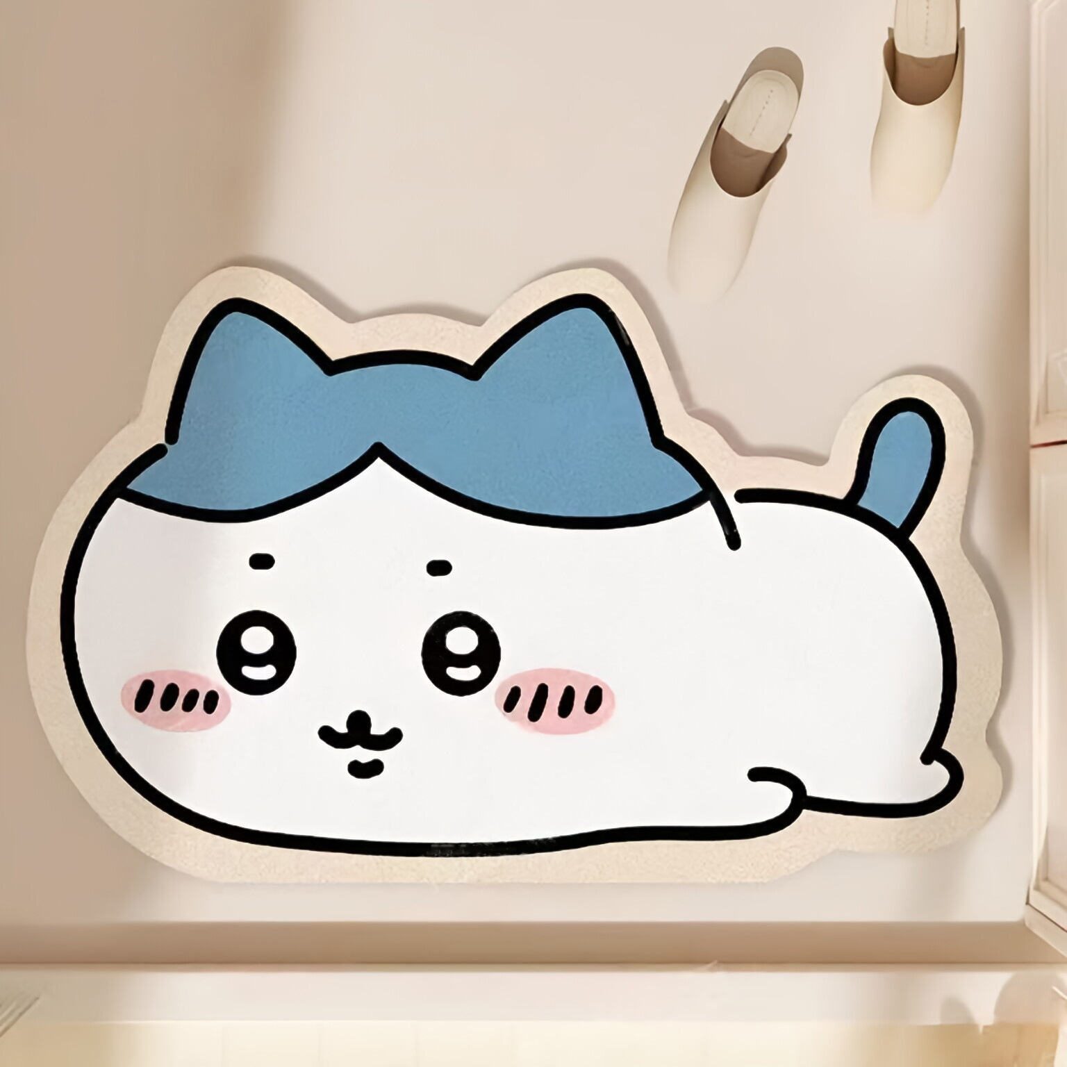 Cartoon cute Jiyikawa bathroom toilet diatom mud floor mat household dirt-resistant and dust-proof entrance door mat