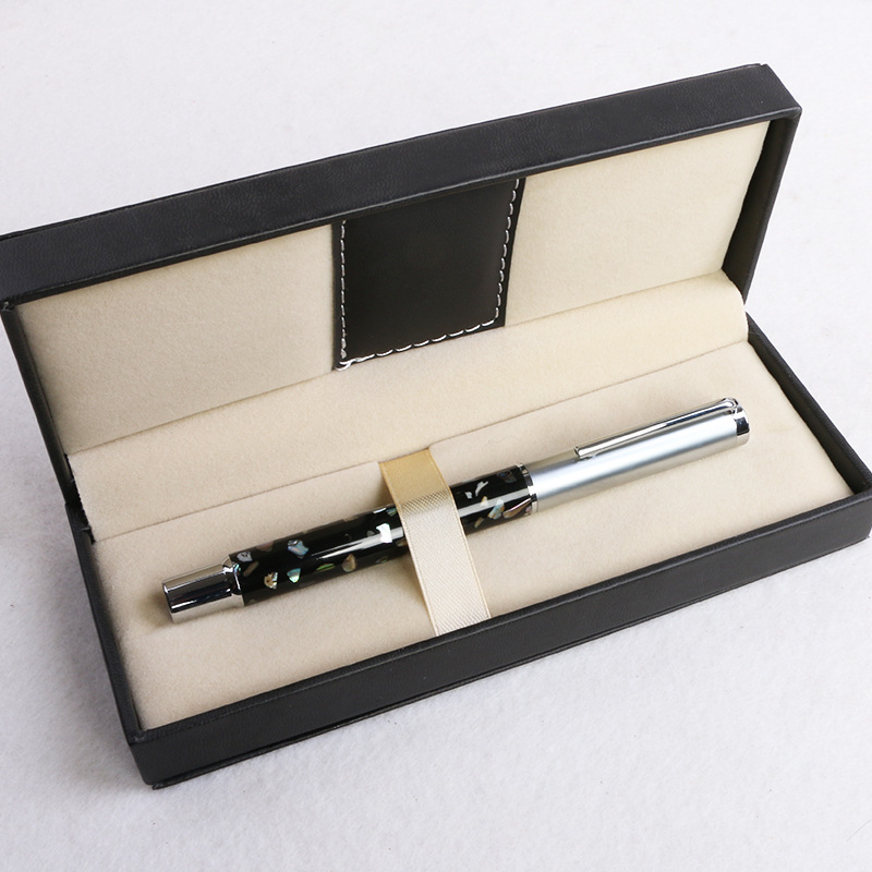 High-end signature pen, shell pen holder, gift pen, creative shell carving ballpoint pen, business gift pen set, cross-border premium