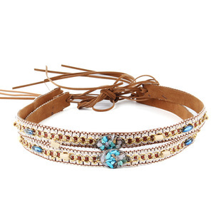 Literary retro shell ethnic hood with straw hat cowboy hat accessories bag decoration chain