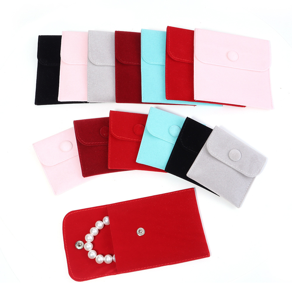 Velvet jewelry anti-oxidation snap bag ring necklace jewelry travel anti-scratch storage bag