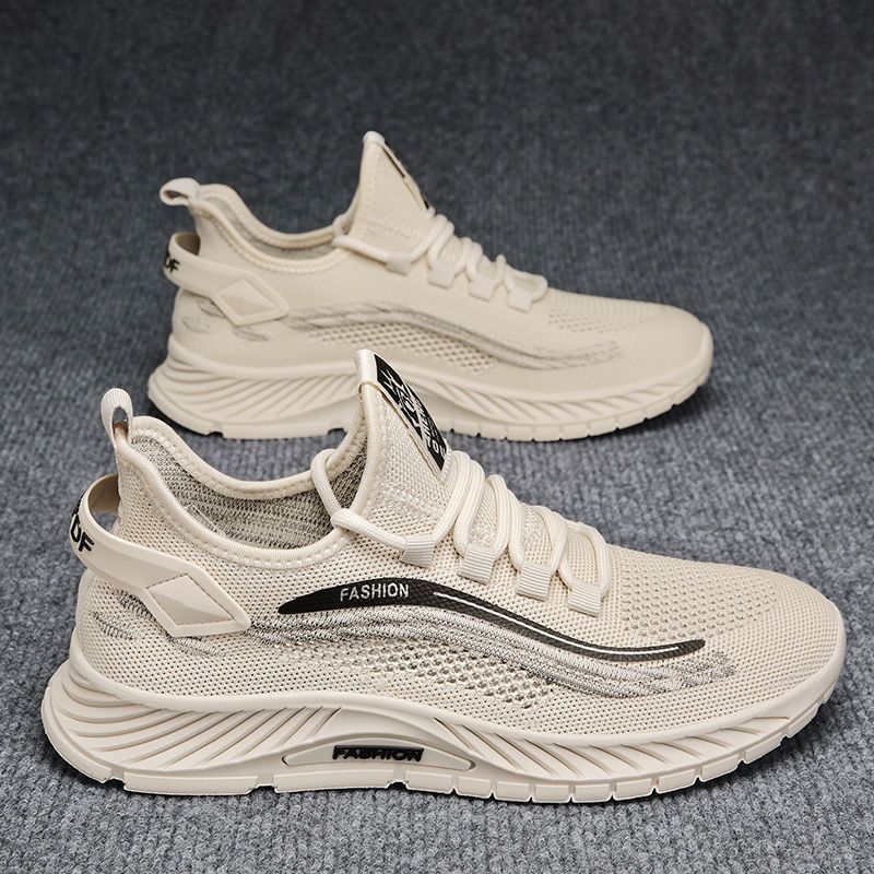Coconut men's shoes, summer boys' casual sports mesh shoes, men's lightweight summer breathable thin fly-woven mesh trendy shoes