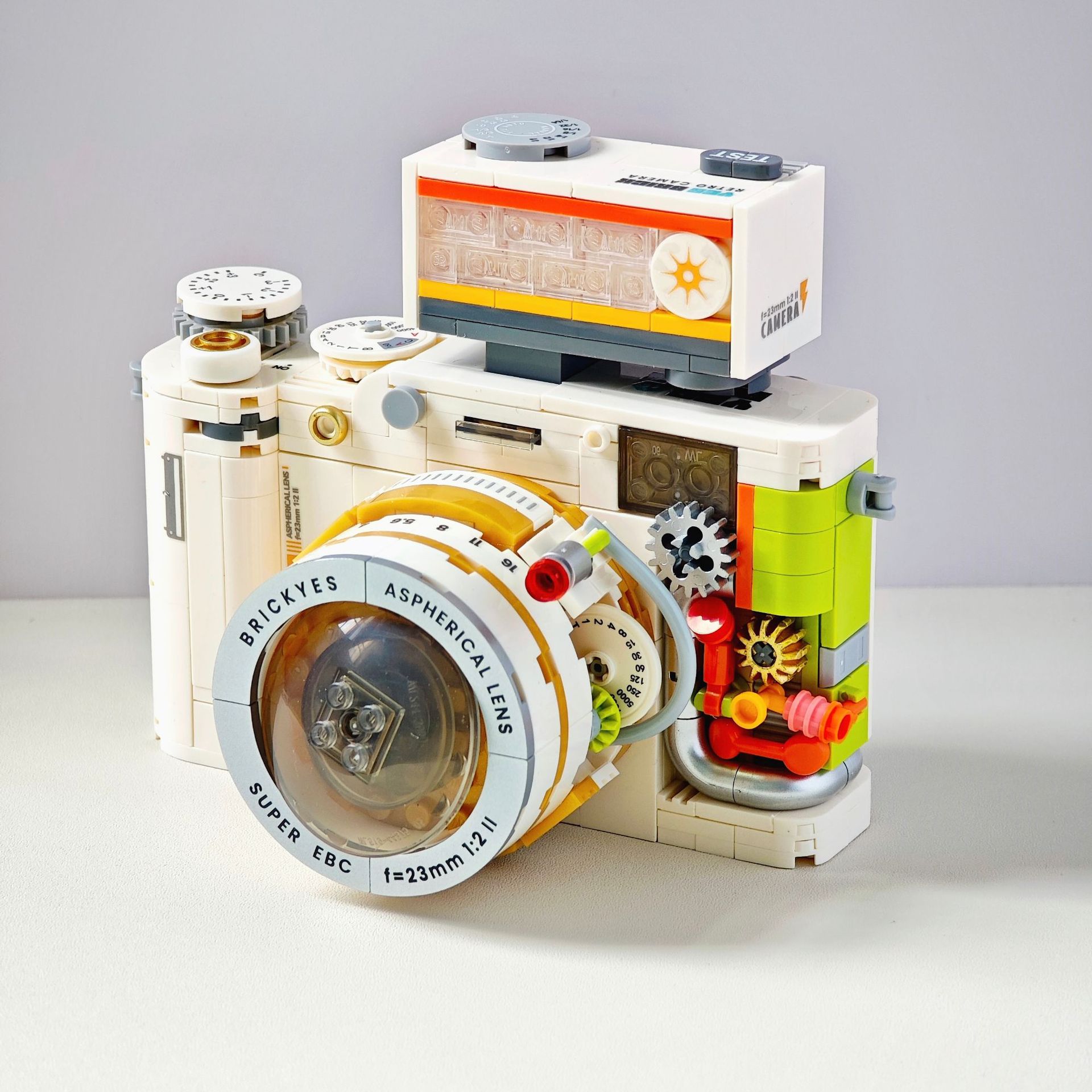 Compatible with LEGO mechanical double retro camera assembly handmade figures children's toys model ornaments gifts