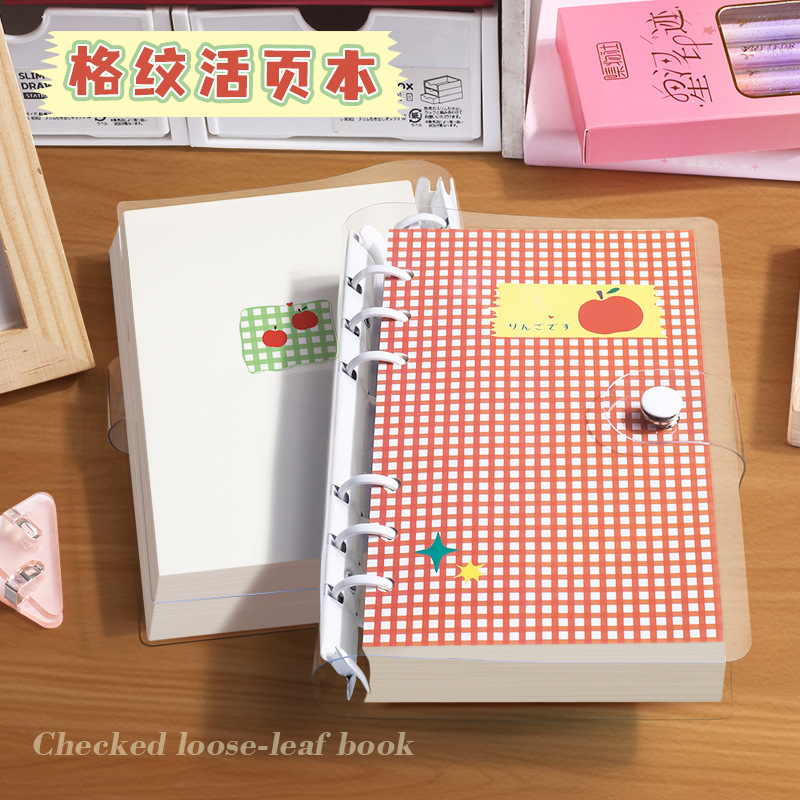 a6 tomato notebook crystal shell loose-leaf blank notebook student diary loose-leaf notepad