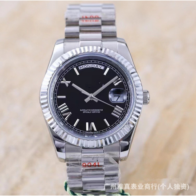 AliExpress dual calendar Roman numeral chronograph watch log watch men's watch fully automatic mechanical watch cross-border foreign trade