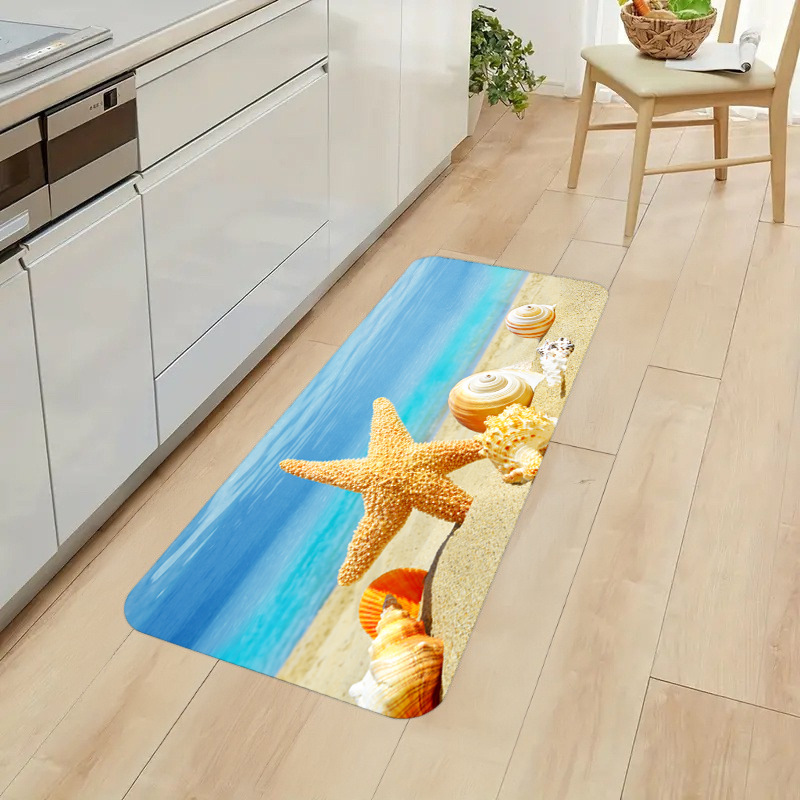 Hot selling starfish floor mat diatom mud kitchen bathroom water absorbent bathroom door non-slip foot mat diatom mud floor mat