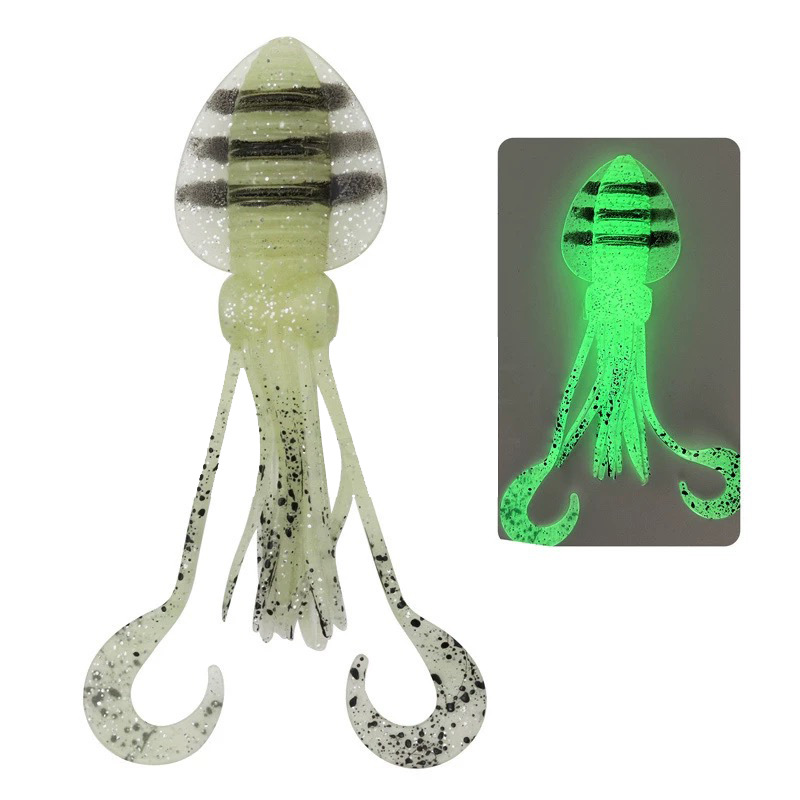 12cm15-18cm new fishing gear sea fishing lure soft fake bait bionic squid luminous squid