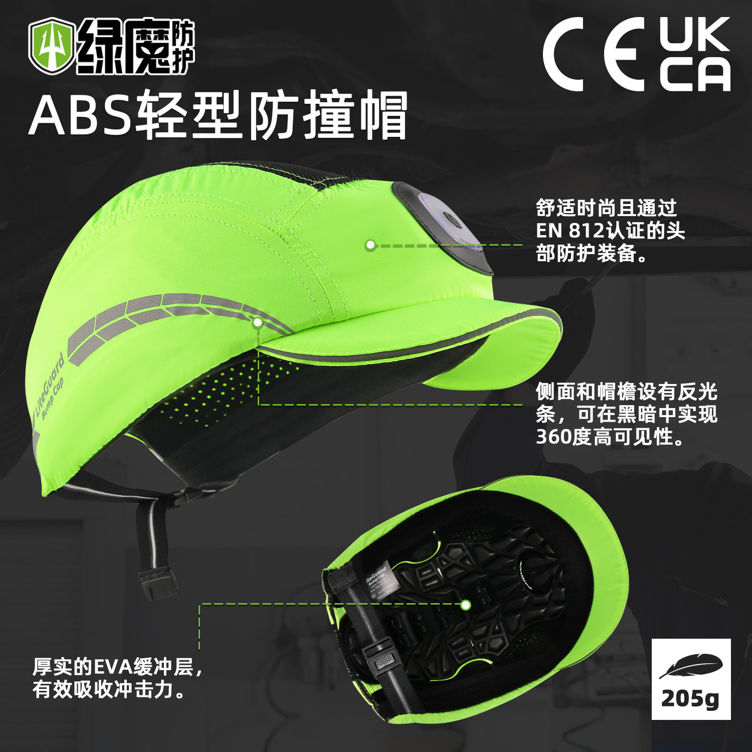 Cross-border anti-collision led light baseball cap outdoor lighting camping usb charging men and women fishing sports hot selling LED