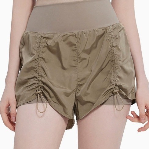 High-waisted sports shorts for women, spring and summer outdoor fake two-piece anti-exposure running yoga clothes, loose slimming fitness pants