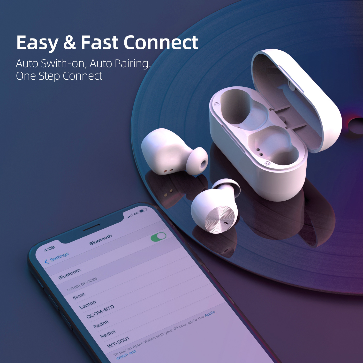 Headphones K1 private model wireless Bluetooth headset TWS in-ear ultra-long battery life noise reduction cross-border new model supports customization
