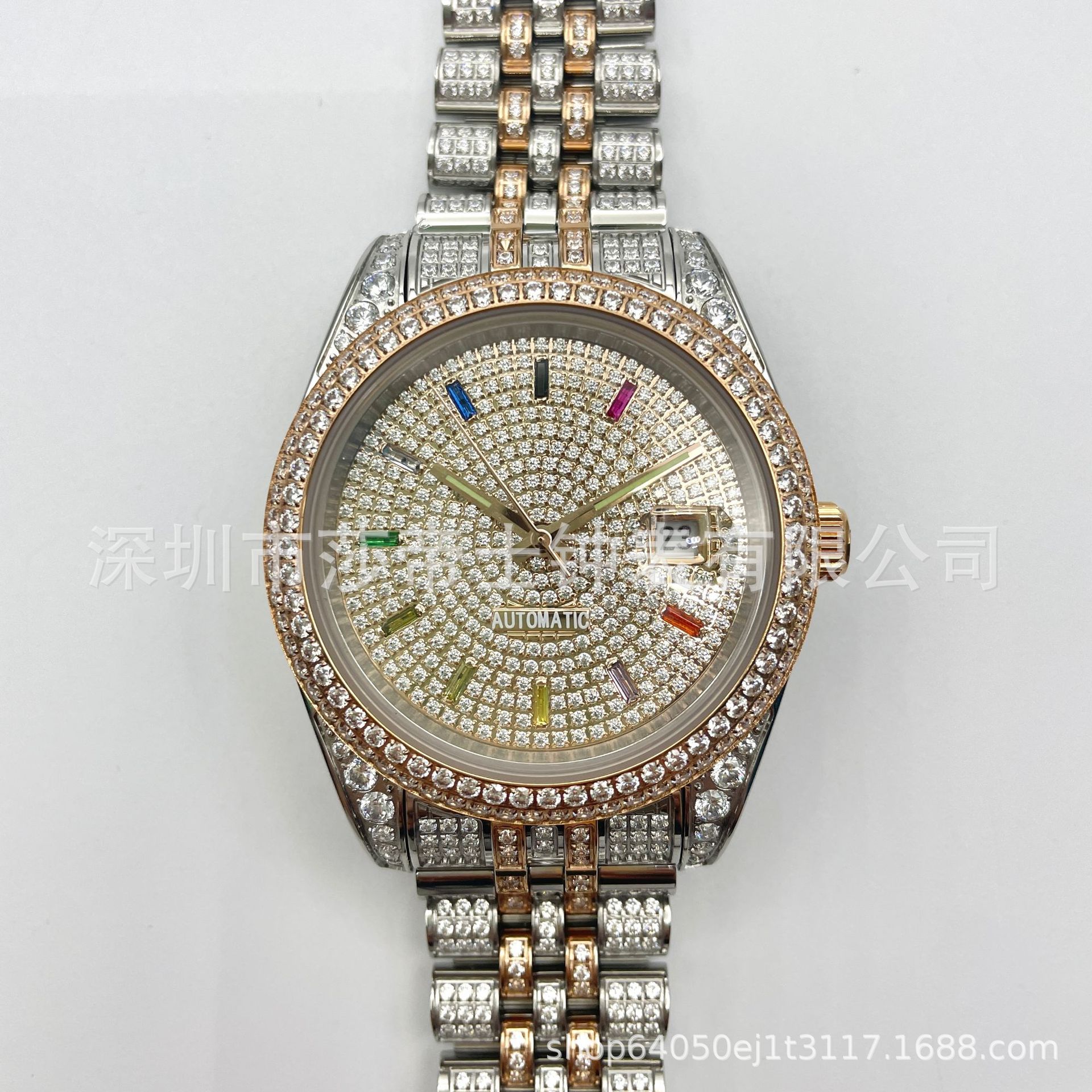 Light luxury analog dial diamond-set waterproof Japanese imported movement automatic mechanical watch Shenzhen factory direct sales watch