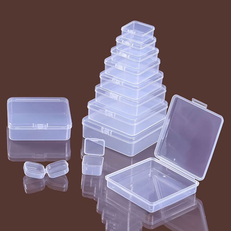 Transparent PP box rectangular plastic box parts box mobile phone storage tool mini small storage box fishing gear box 2