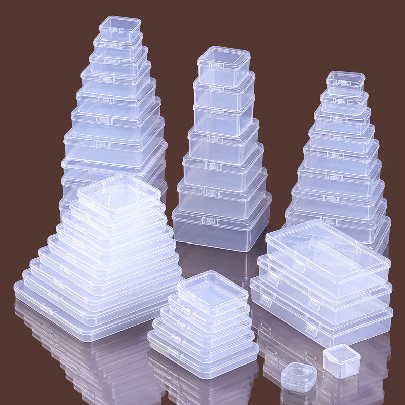 Transparent PP box rectangular plastic box parts box mobile phone storage tool mini small storage box fishing gear box 3