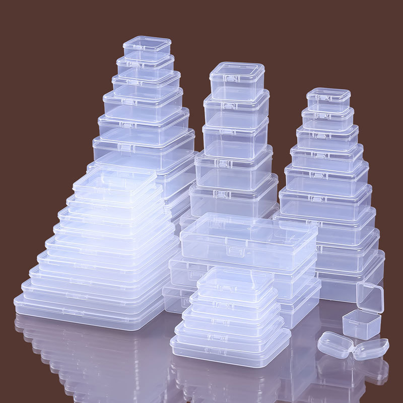 Transparent PP box rectangular plastic box parts box mobile phone storage tool mini small storage box fishing gear box 4