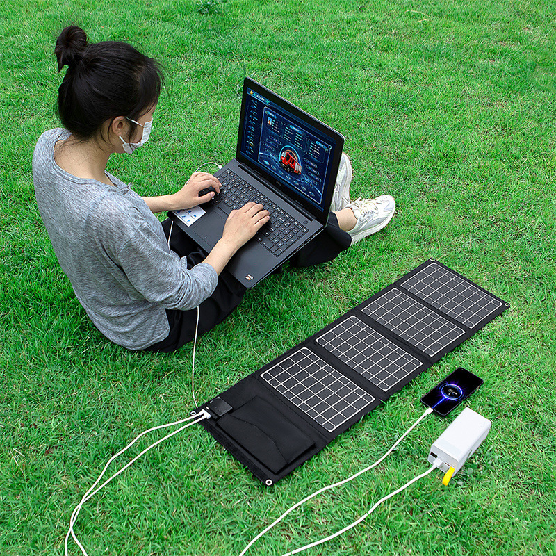 Solar charging board small single crystal 5V18V12v fast power bank mobile phone outdoor folding mobile power generation