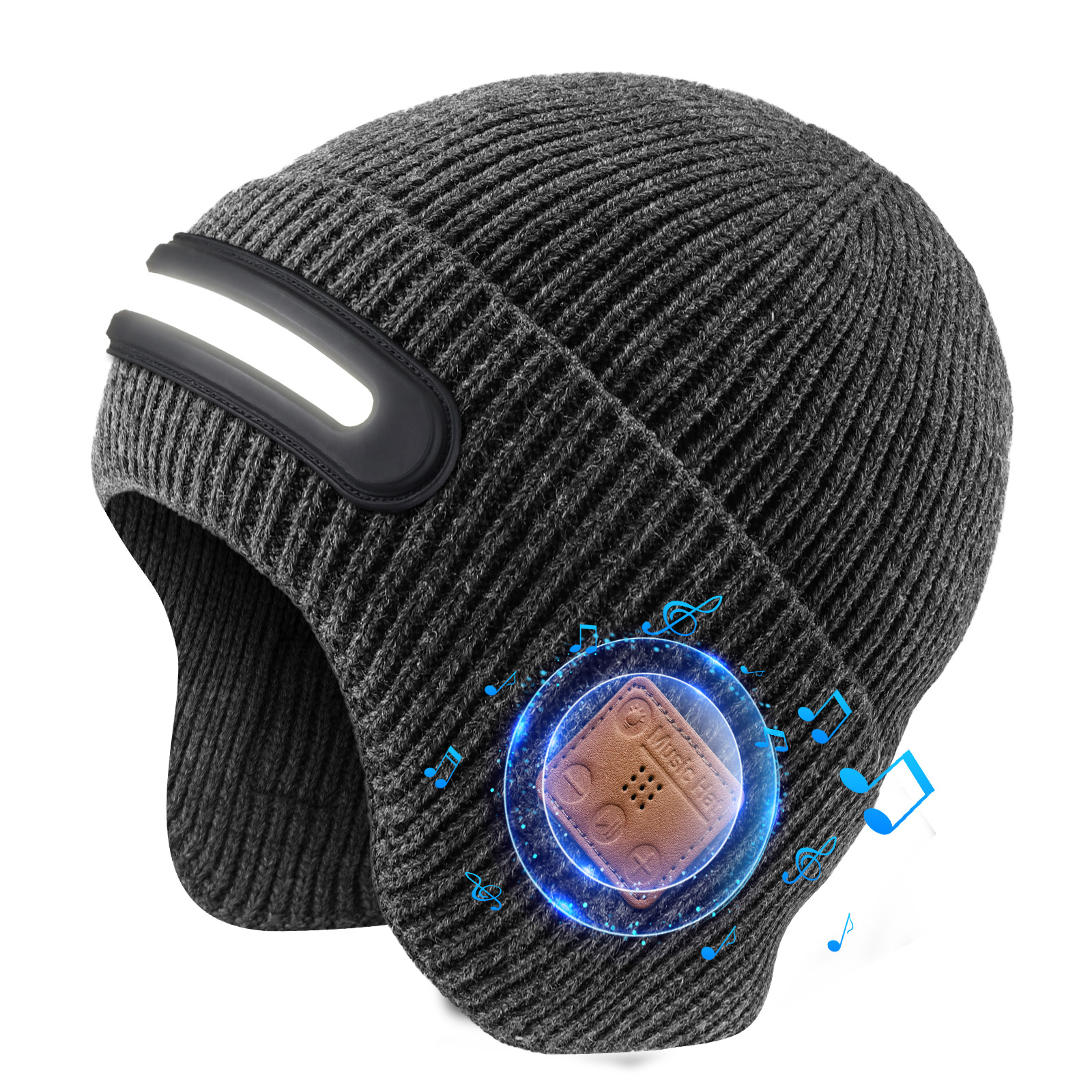 TK new and unique product supply Amazon cross-border European and American LED lighting luminous hat Bluetooth music hat new style