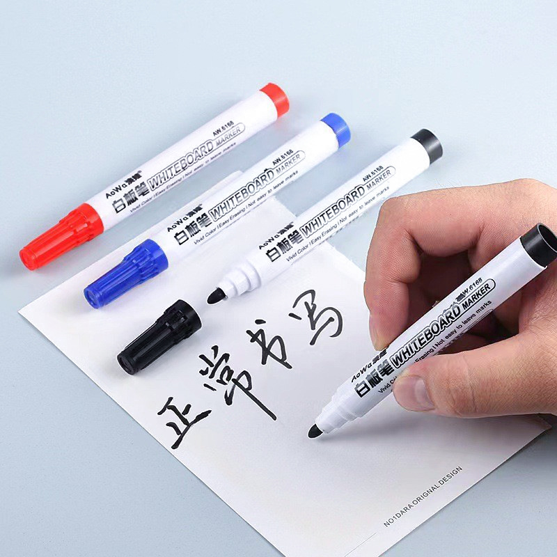 New erasable whiteboard pen Owa whiteboard erasable single-head marker office teaching marker pen water-based marker pen 4