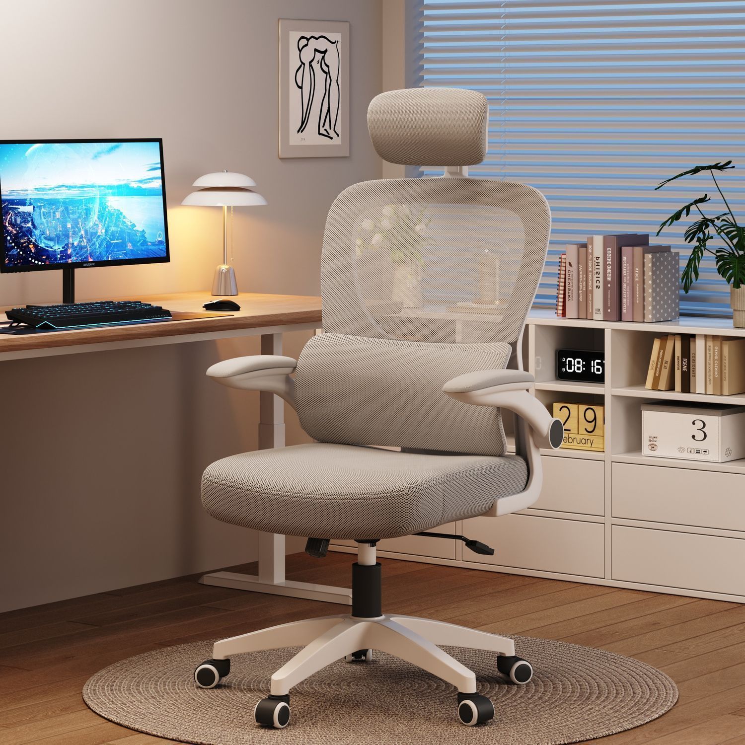Computer chair lumbar support home office chair staff dormitory e-sports seat back chair office chair employee seat
