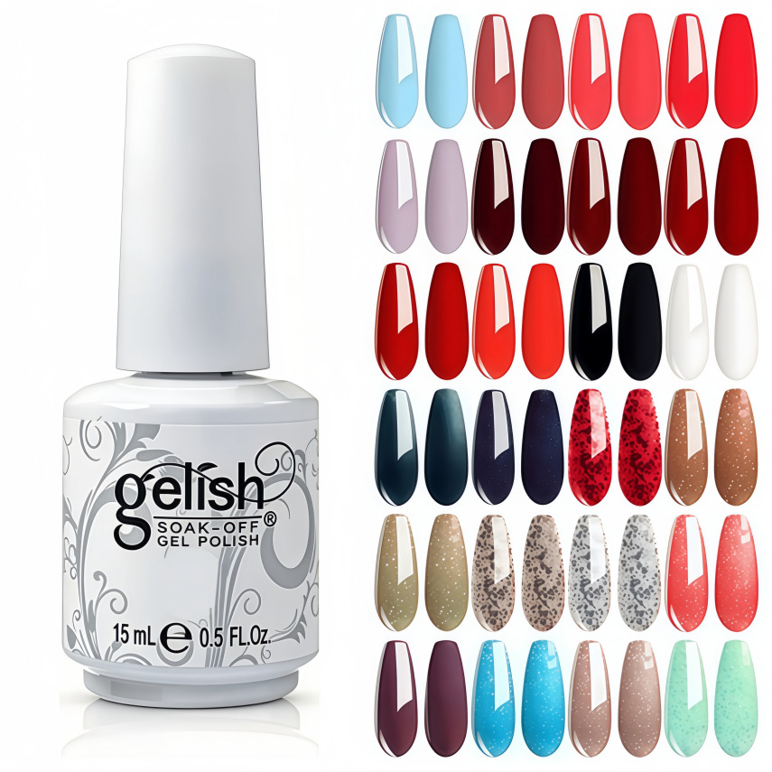 gelish foreign trade nail polish gel wholesale manicure base top cat eye gel glitter nail polish full set