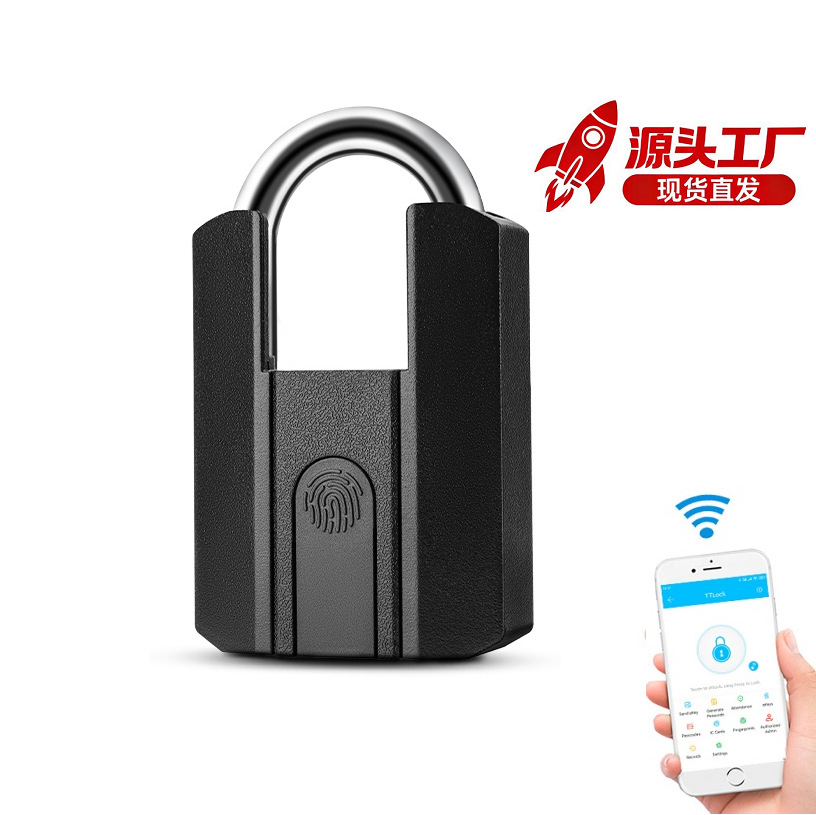 IP67 outdoor smart padlock/cross-border smart TTLOCK Bluetooth fingerprint electronic lock remote unlocking