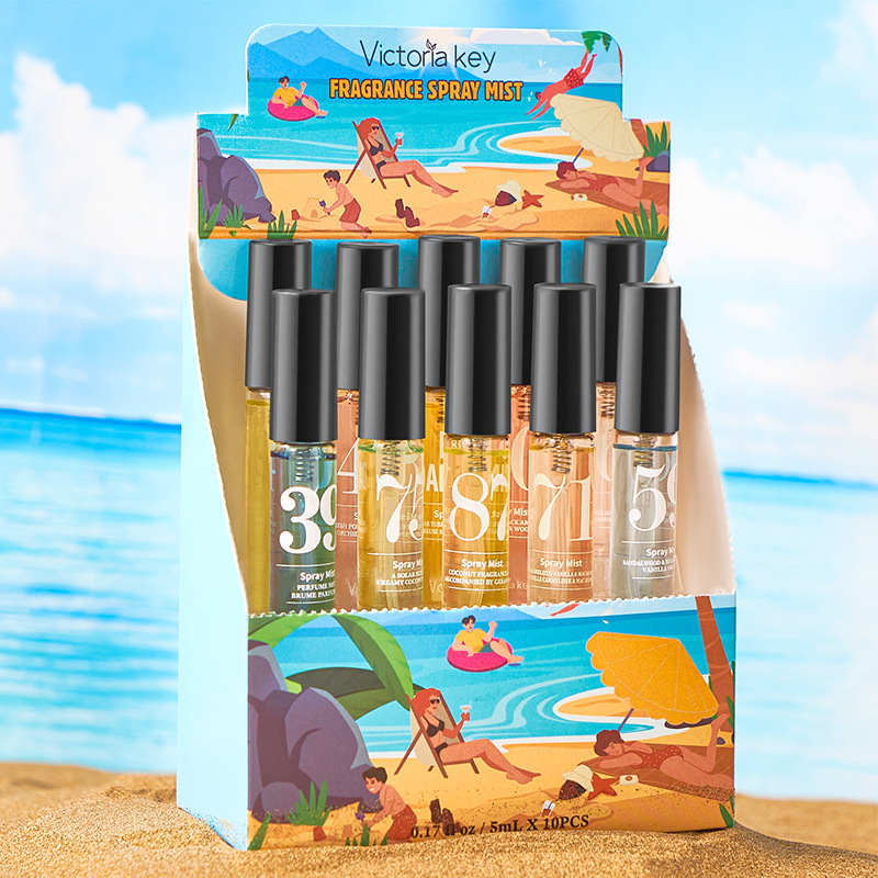 Cross-border Brazilian beach digital perfume set alcohol-free body and hair women's fragrance spray Xiyin Amazon