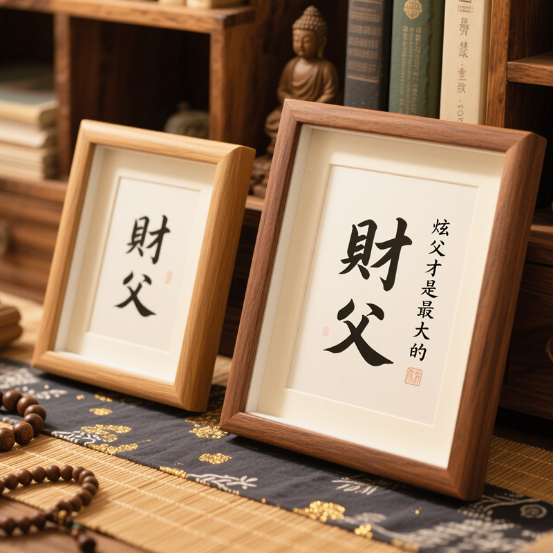 Photo frame table 5678 inch a4 wooden photo frame calligraphy calligraphy and painting work frame empty frame ornaments manufacturer direct sales frame